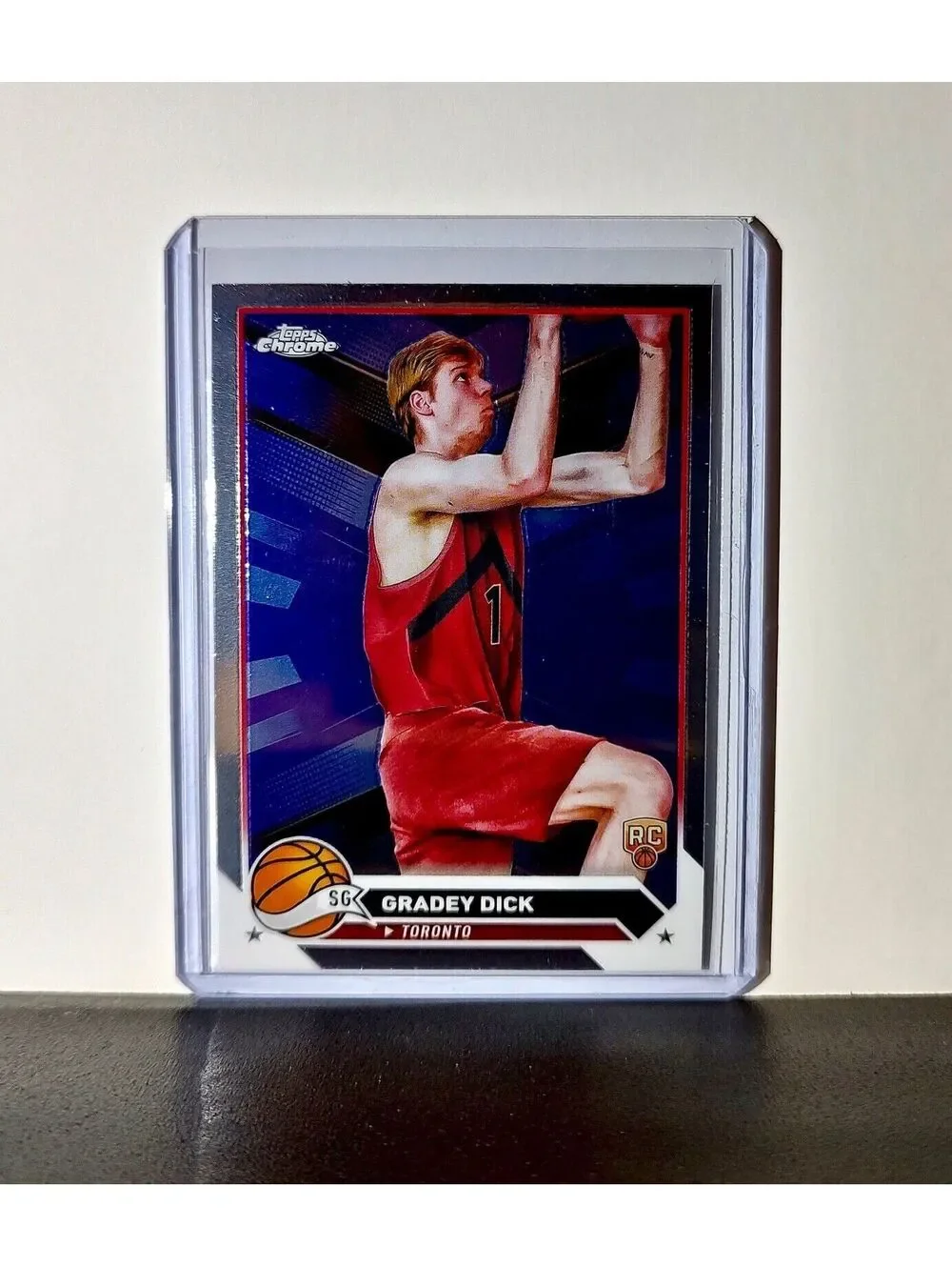 Gradey Dick 2023-24 Topps Chrome NBA #169 Rookie Card Toronto Raptors